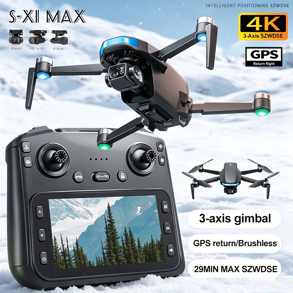 Drone Aerial Photography - New S-X1 MAX Drone GPS 8K