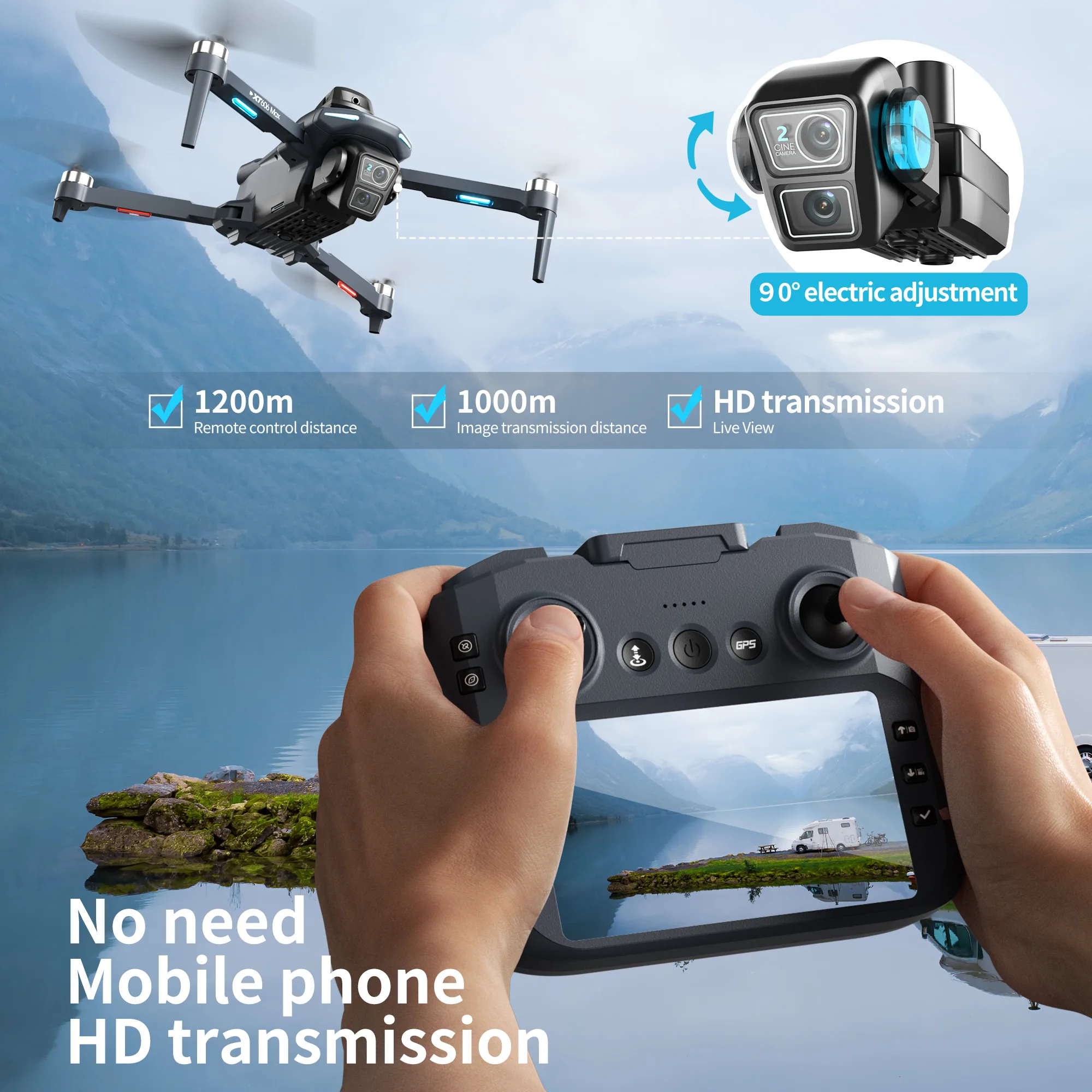Lenovo XT606 Drone Professiona - Drone Surveying ulasan dan harga