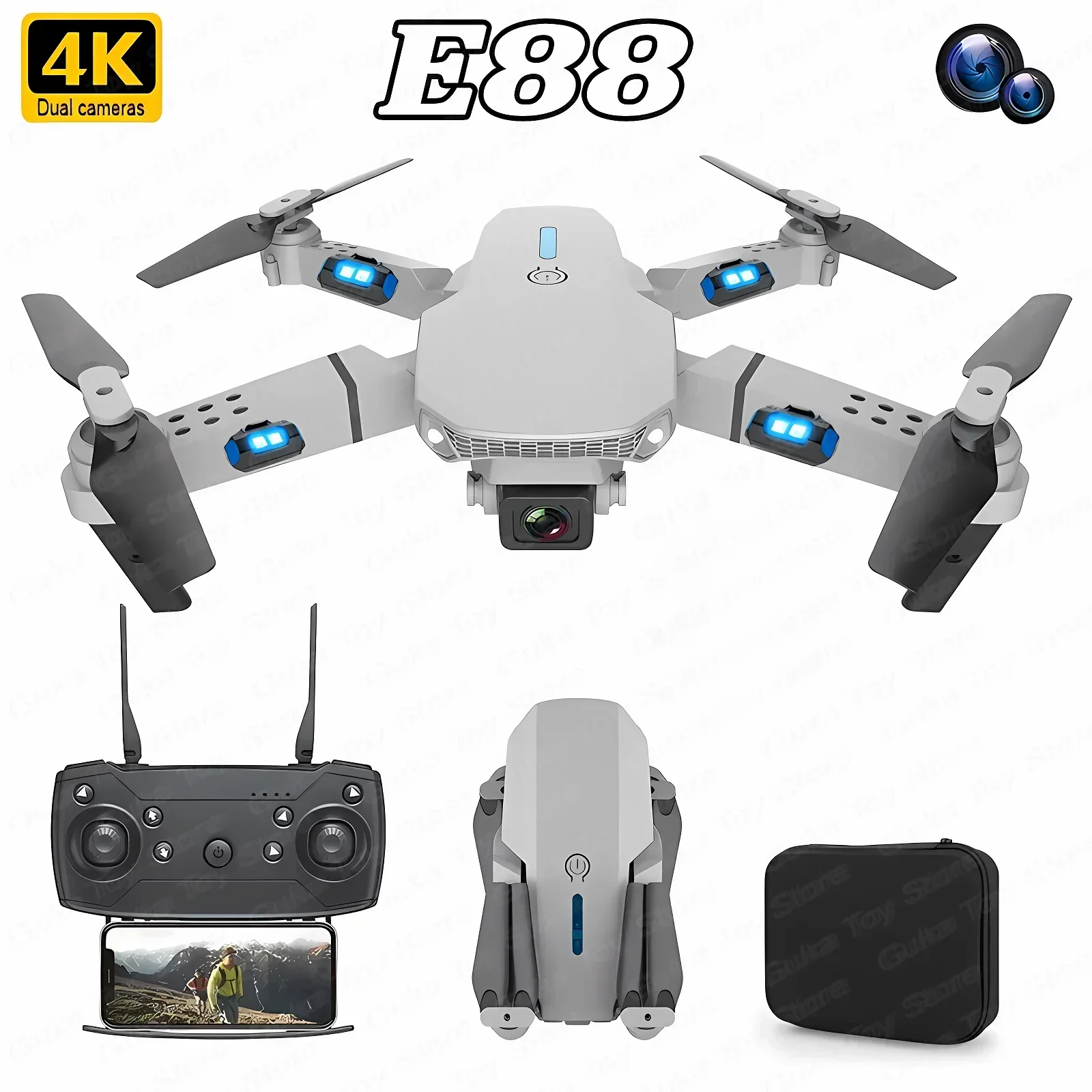 E88 Pro WIFI FPV Drone Wide An - Drone Aerial Photography ulasan dan harga