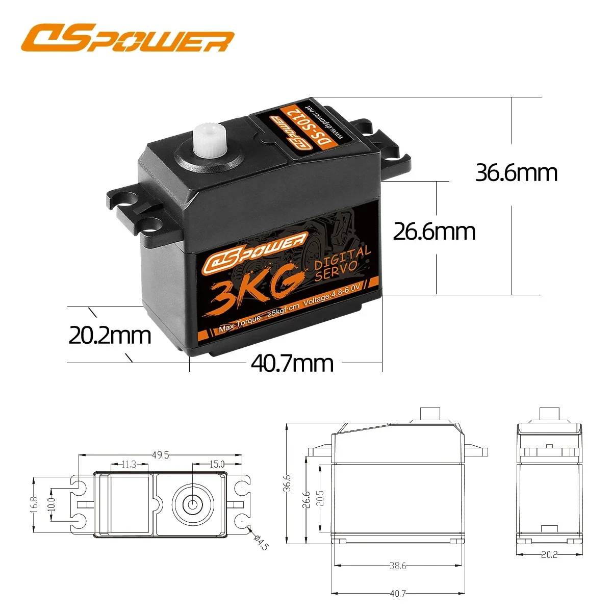 DSpower 3KG Plastic Gear Water - Drone Lidar ulasan dan harga