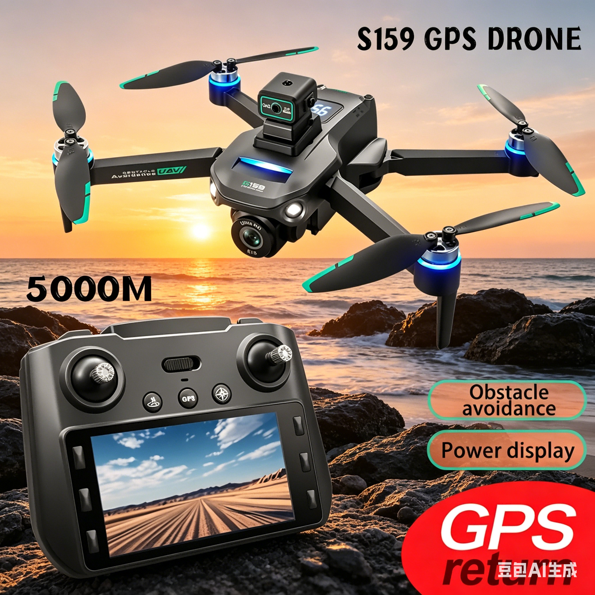 S159 GPS Drone 4K Profesional  - Drone Mapping ulasan dan harga