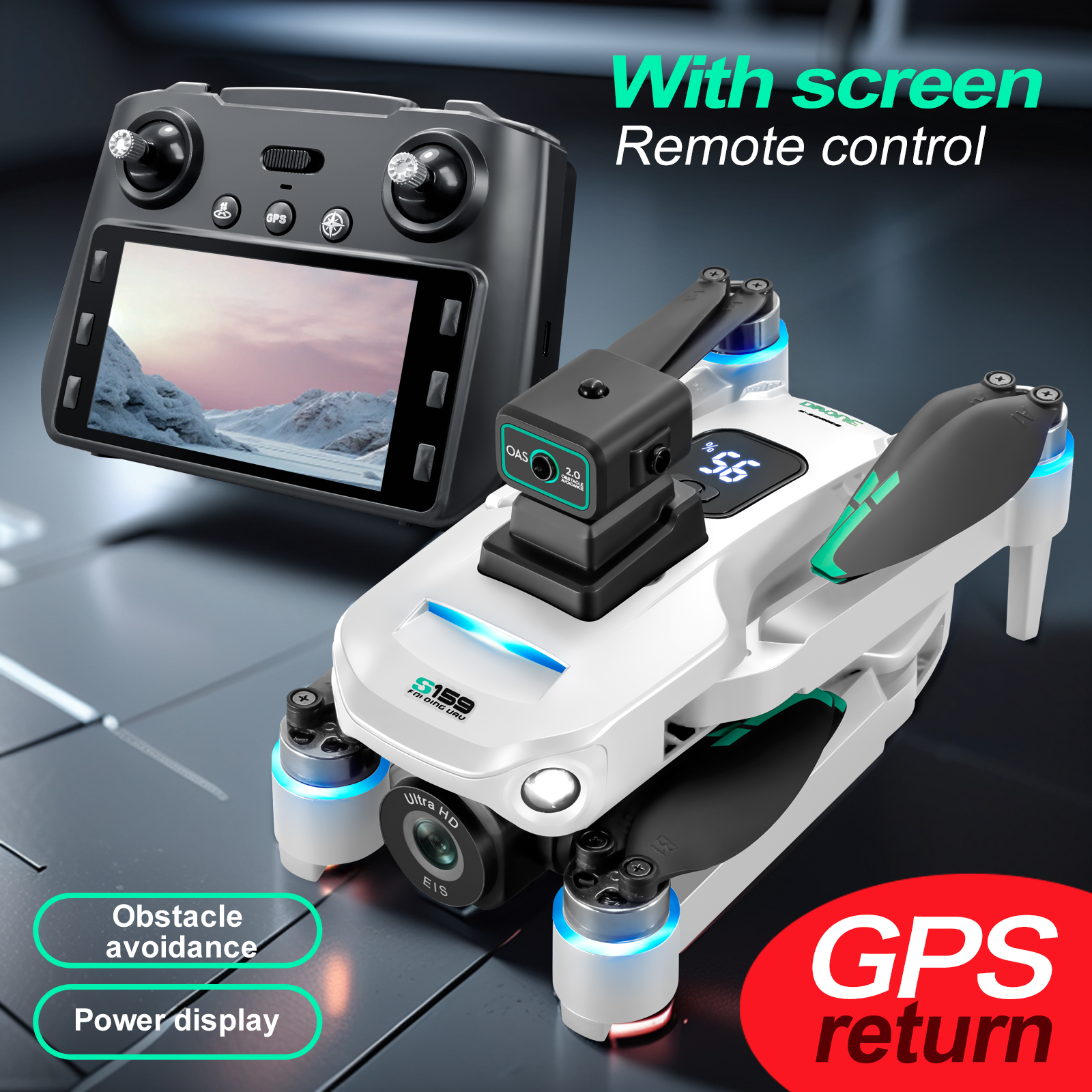 S159 GPS Drone 4K Profesional  - Drone Mapping ulasan dan harga