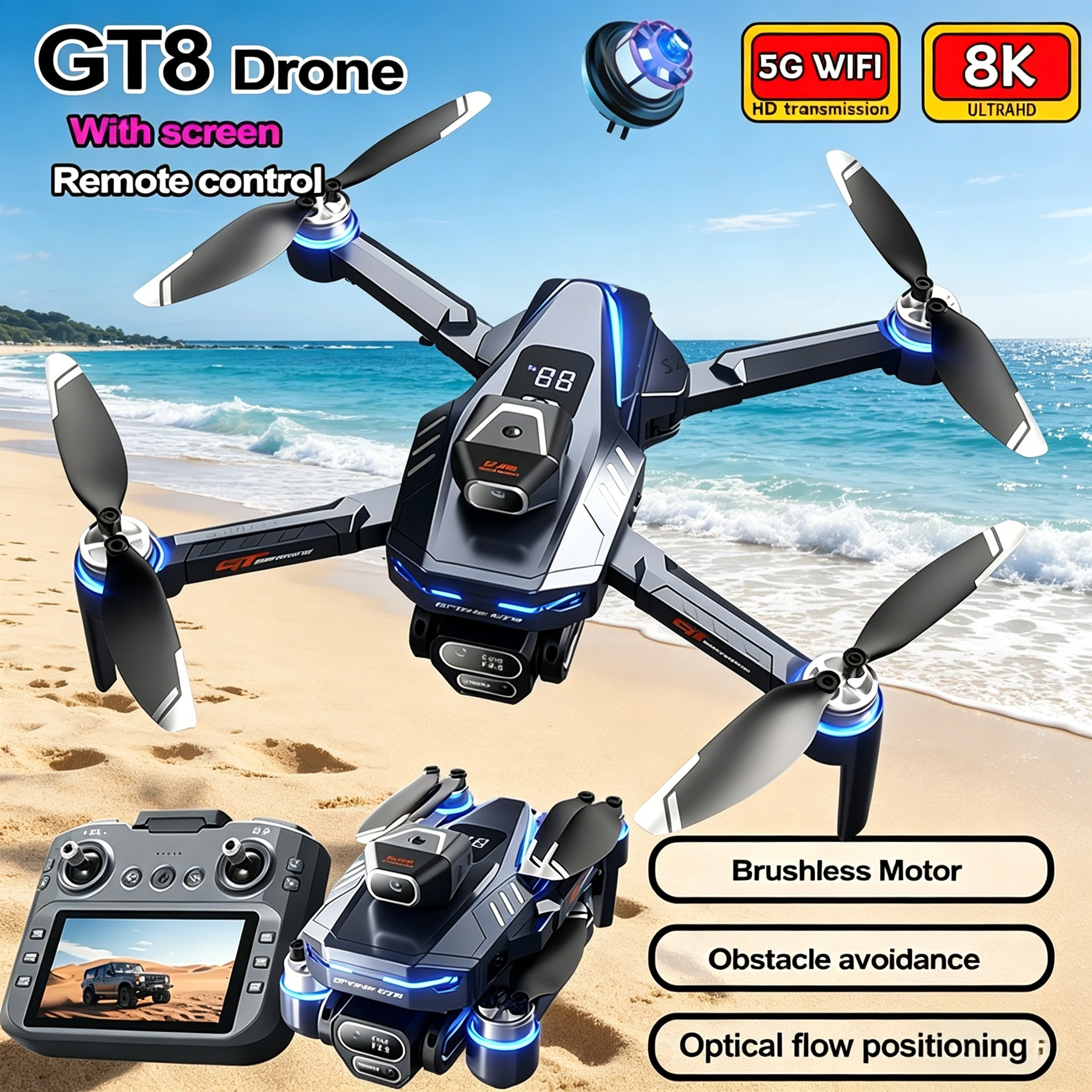 New Drone GT8 8K Professional  - Drone Surveying ulasan dan harga